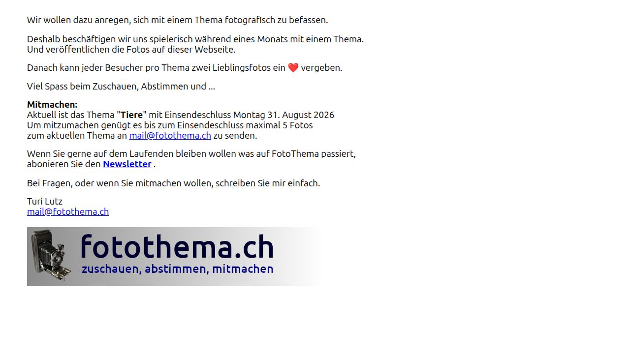 Die frühere Startseite von FotoThema